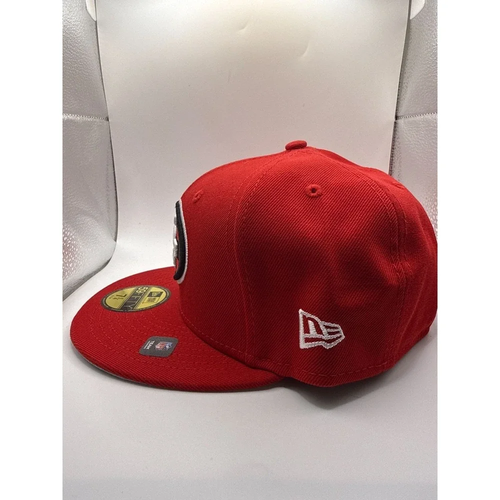 New Era 59FIFTY San Francisco 49ers Fitted Hat 7 1/8 NFL‎ Red & Black Logo